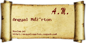 Angyal Márton névjegykártya
