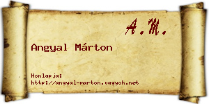 Angyal Márton névjegykártya